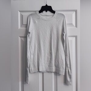 Lululemon athletica White Long Sleeve Textured Tee